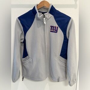 Fabulous XL women’s long sleeve, zip up NY Giants fleece jacket. Go Big Blue!